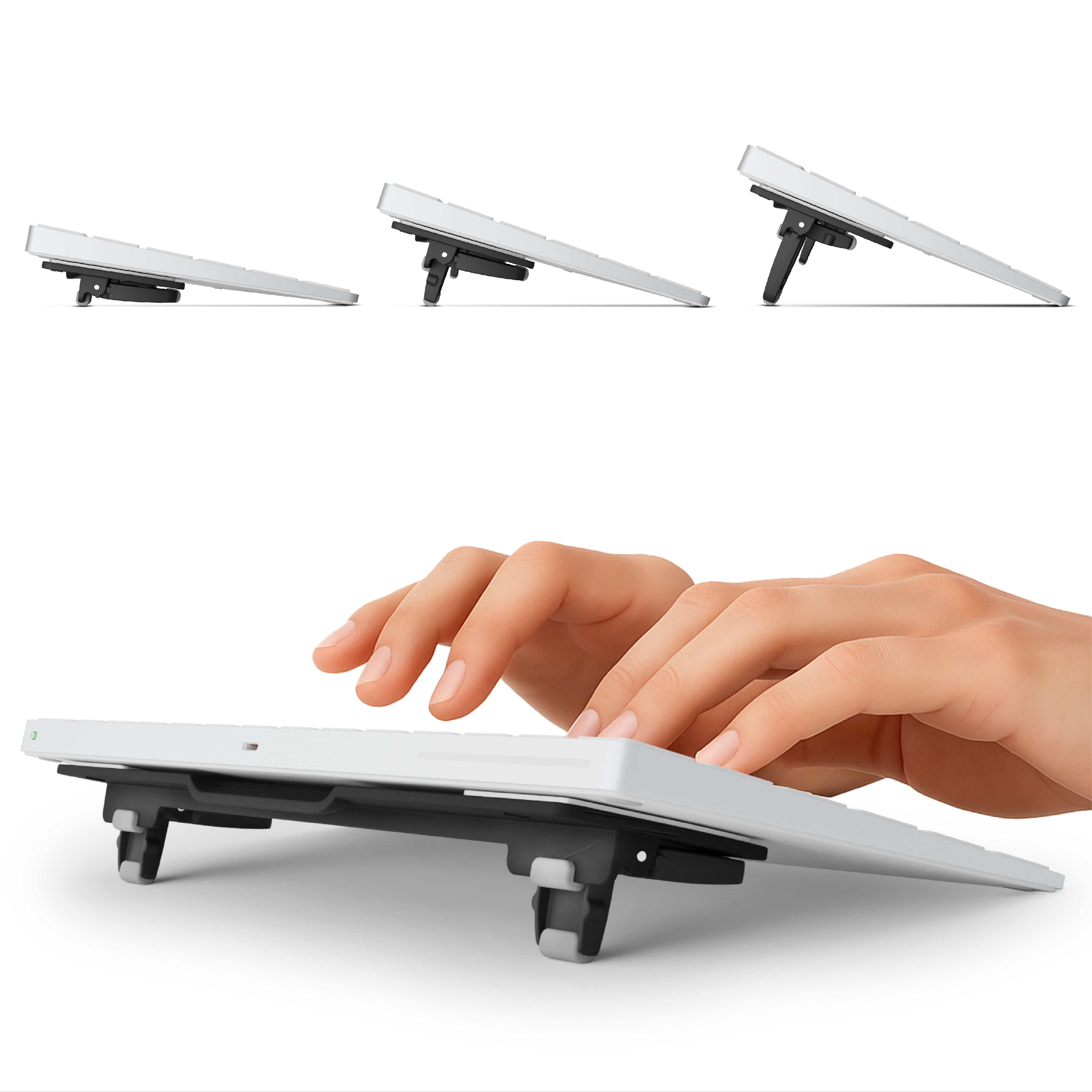 ESC Flip Computer Keyboard Stand For Desktop, Tilted Keyboard Riser and Laptop Stand with Adjustable Angles for Ergonomic Typing, Keyboard